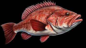 AI generated hyper realistic illustrations of Blacktip grouper photo