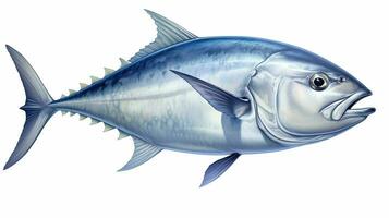 AI generated hyper realistic illustrations of Bluefin trevally photo