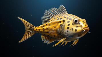 AI generated hyper realistic illustrations of Boxfish photo