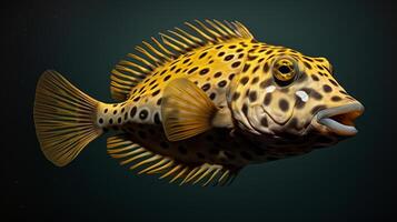 AI generated hyper realistic illustrations of Boxfish photo