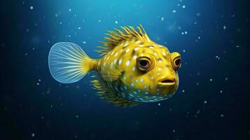 AI generated hyper realistic illustrations of Boxfish photo