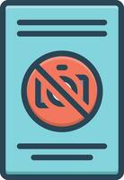 Color icon for notice vector