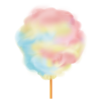 Cotton candy. Sugar clouds 3d. png