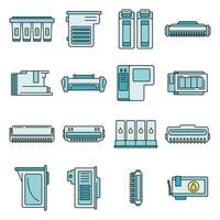 Printer cartridge icons set vector color