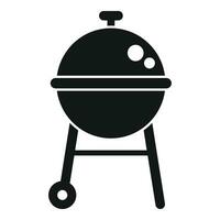 Campsite bbq equipment icon simple vector. Nature outdoor vector