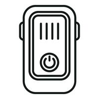 Power on tracker icon outline vector. Smart counter vector