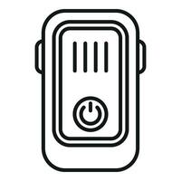 Power on tracker icon outline vector. Smart counter vector