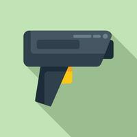 Gun control speed icon flat vector. Vehicle tool speed vector