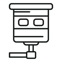 Road traffic cam icon outline vector. Gun limit tool vector