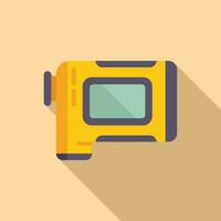 Construction laser meter icon flat vector. Tool system vector