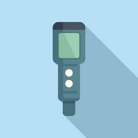 Ph meter experiment icon flat vector. Medical solution vector