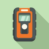 Electronic laser meter icon flat vector. Modern tool system vector