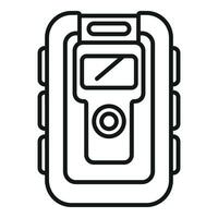 Laser meter level icon outline vector. Screen tool vector