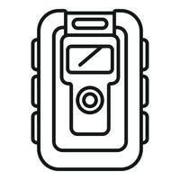 Laser meter level icon outline vector. Screen tool vector