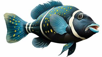 AI generated hyper realistic illustrations of Clown triggerfish photo