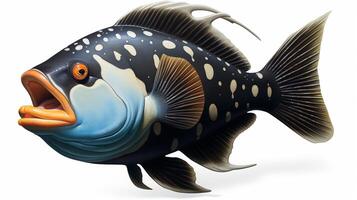 AI generated hyper realistic illustrations of Clown triggerfish photo