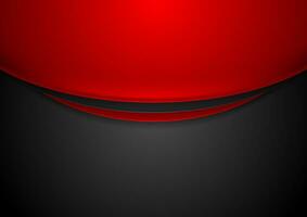 Contrast red and black wavy corporate background photo