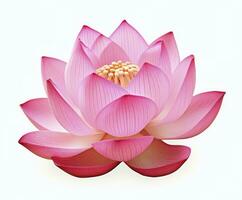 AI generated Lotus flower on white background. AI Generated photo