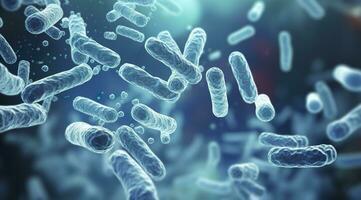 AI generated Legionella pneumophila Bacteria. Medical 3d illustration. AI Generated photo