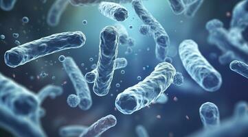 AI generated Legionella pneumophila Bacteria. Medical 3d illustration. AI Generated photo