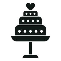 Wedding cake icon simple vector. Marriage event planner vector