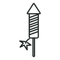 Event fireworks rocket icon outline vector. Marriage couple vector