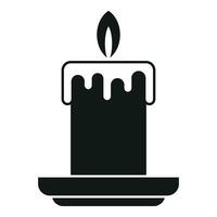 Event burning candle icon simple vector. Marriage planner vector