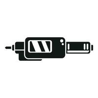 Digital micrometer icon simple vector. Caliper ruler vector