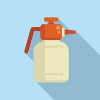 Outdoor spray bottle icon flat vector. Atomizer wash hand vector