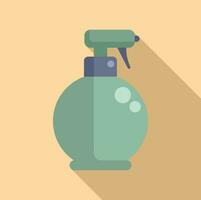 Cleansing container nozzle icon flat vector. Palm wash hand vector