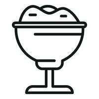 Frozen milk gelato icon outline vector. Ice cream swirl vector