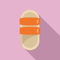 Casual home slippers icon flat vector. Slipper funny vector