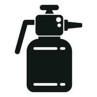 Outdoor spray bottle icon simple vector. Atomizer wash hand vector