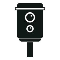 Limit speed control icon simple vector. Speed equipment vector