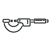 Digital micrometer equipment icon outline vector. High calibrated vector