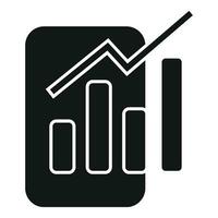 Record keeping chart icon simple vector. Screen check vector