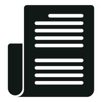 Record keeping paper icon simple vector. Billing check vector