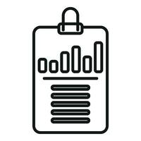 Remote clipboard icon outline vector. Baking invoice folder vector