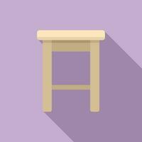 Wood furniture icon flat vector. Architecture project vector