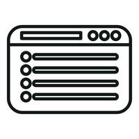 Web record keeping icon outline vector. Financial banking vector