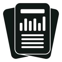 Paper planner icon simple vector. Record keeping documents vector