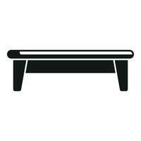 Bench space project icon simple vector. Space patio vector