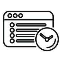 Web data plan icon outline vector. Banking folder vector