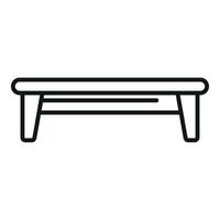 Bench space project icon outline vector. Space patio vector