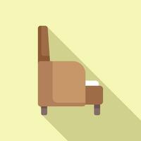 Outdoor yard armchair icon flat vector. Activity view vector