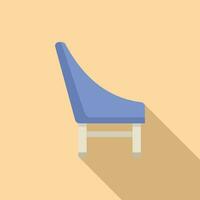 New furniture chair icon flat vector. Space patio vector