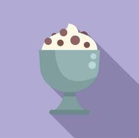 Shake frozen gelato icon flat vector. Summer ice cream vector