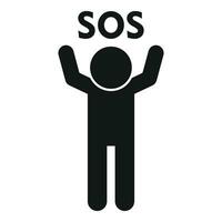 Sos people help icon simple vector. Engine safety vector