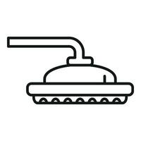 Restroom wash head icon outline vector. Cold hot water vector