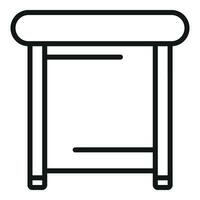 Backless chair icon outline vector. Outdoor furniture vector